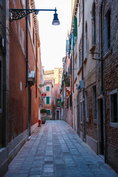 Italy, Venice, February 25, 2017. the street in Venice among the - 写真・画像