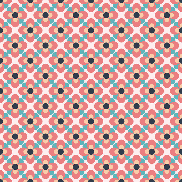 Pattern with pink flowers - Vector, Imagen