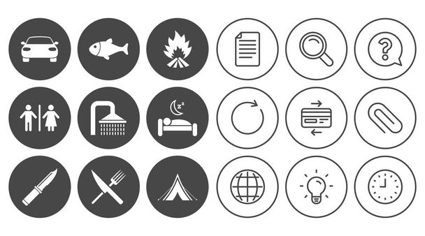 Hiking travel icons.  - Vector, afbeelding