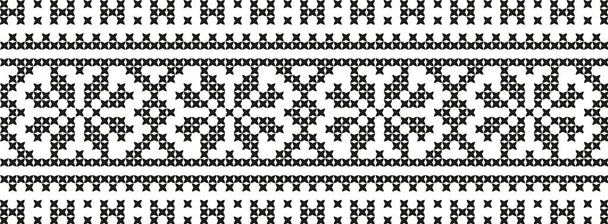 Embroidered pattern on transparent background - Vector, Image