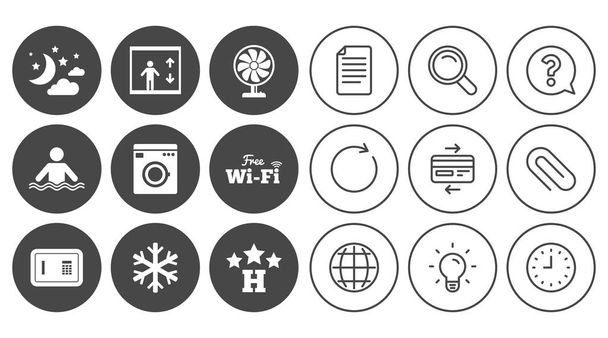 Hotel, apartment service icons.  - Vector, Imagen