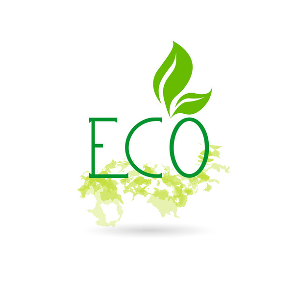 Eco Friendly Organic Natural Bio Product Web Icon Green Logo - ベクター画像
