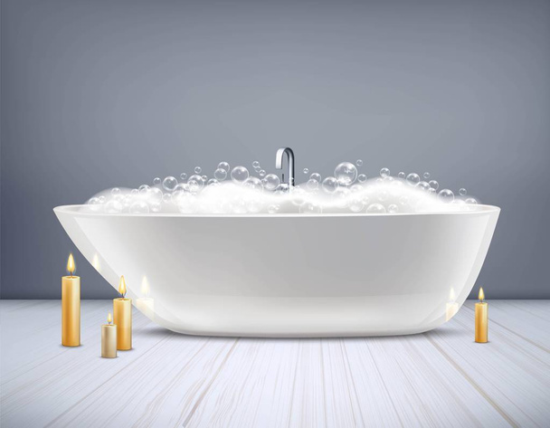 Vasca da bagno con schiuma Illustrazione 3D
 - Vettoriali, immagini