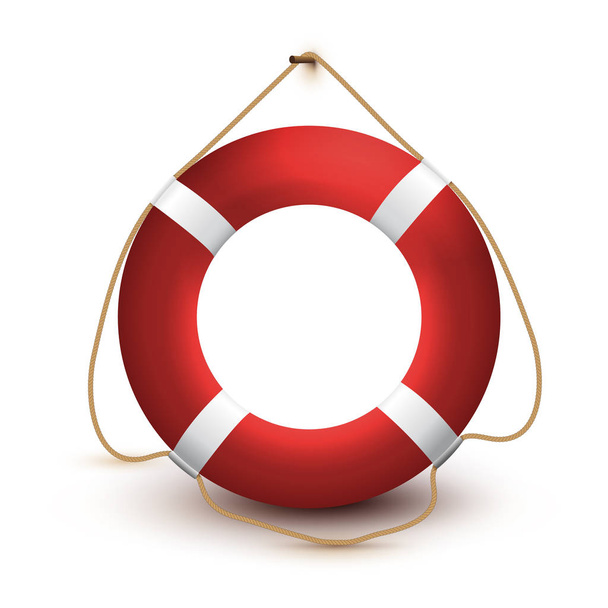 Lifebuoy. Vector illustration. Isolated on a white background - Vector, Image