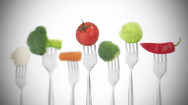 fourchettes avec légumes
 - Photo, image