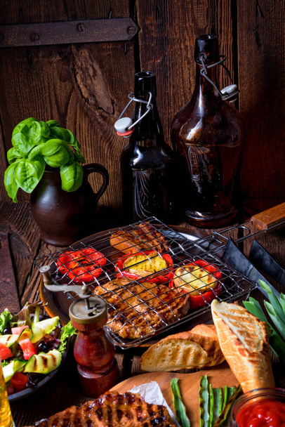 delicious grilled steaks  - Foto, afbeelding