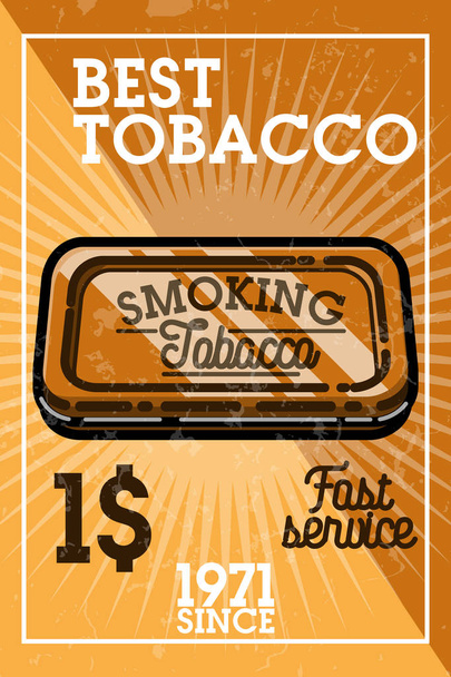 Farbe vintage tabak shop banner - Vektor, Bild