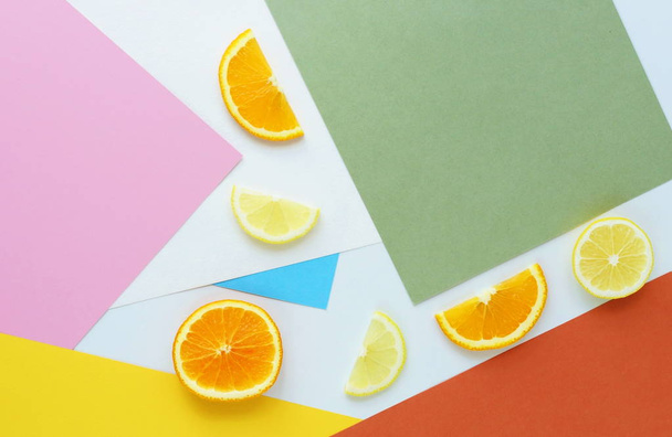 slices of orange and lemon - Foto, immagini