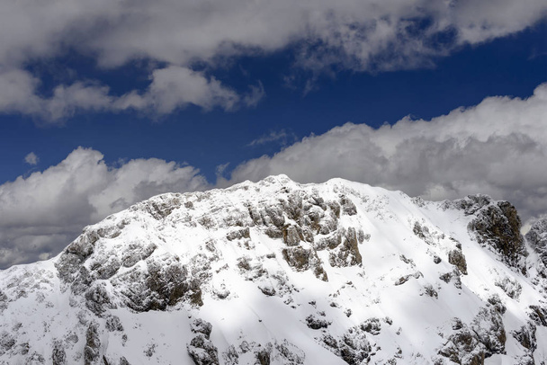 latem śnieg na zakres Cevedale, Włochy - Zdjęcie, obraz