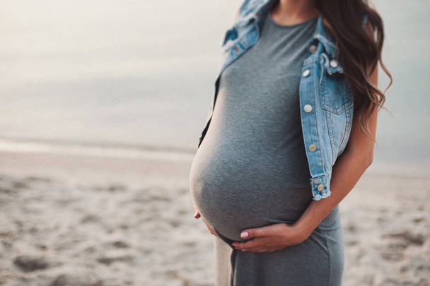Pregnant women belly - Fotoğraf, Görsel