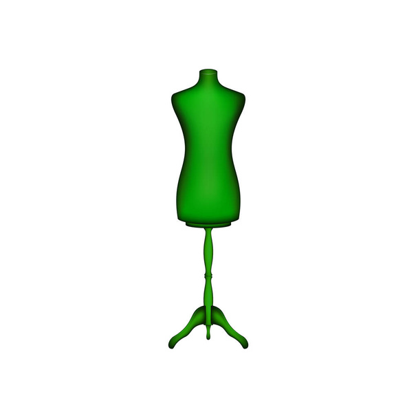 Yeşil tasarım formunda vintage elbise - Vektör, Görsel