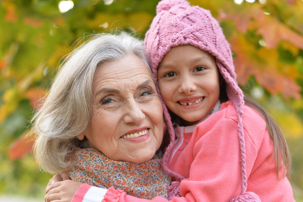Happy grandmother and granddaughter  - Фото, изображение
