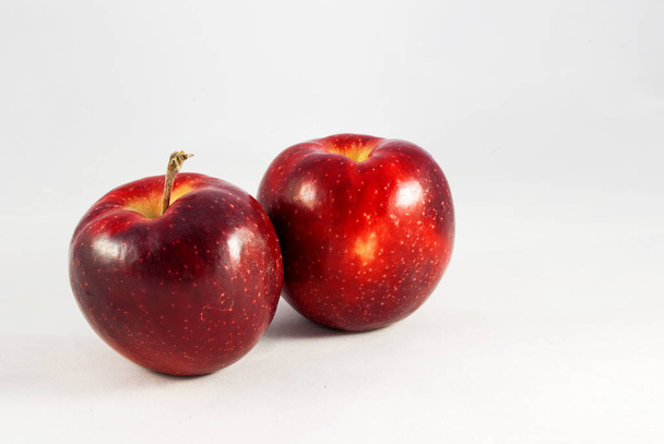 Red apple closeup isolated on white background - Photo, Image