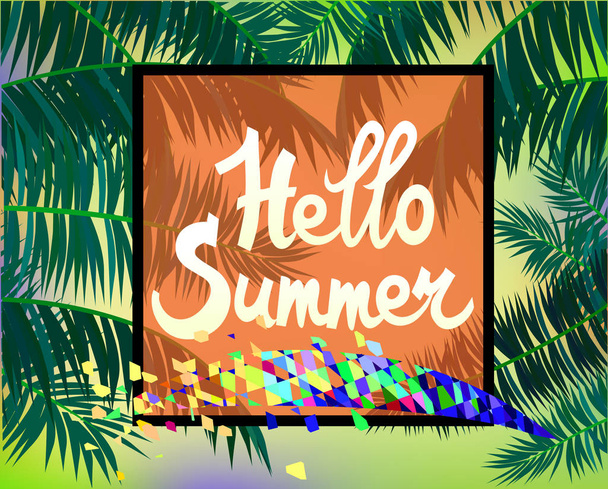 zomer vakantie en reizen ontwerp - Vector, afbeelding