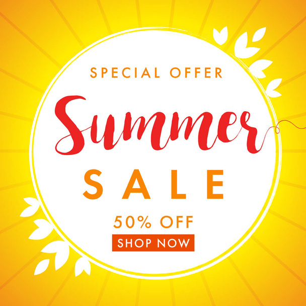 Summer sale special offer banner - Vecteur, image