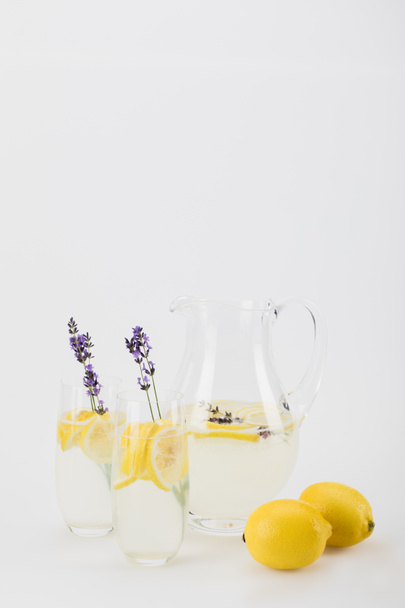fresh citrus drinks with lavender - Fotó, kép