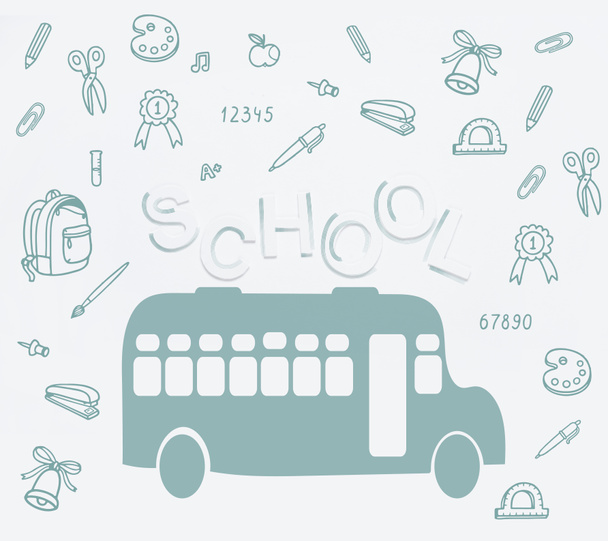 autobus scolaire et lettrage
 - Photo, image
