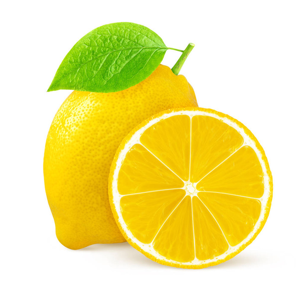 Lemon isolated on white background - Фото, изображение