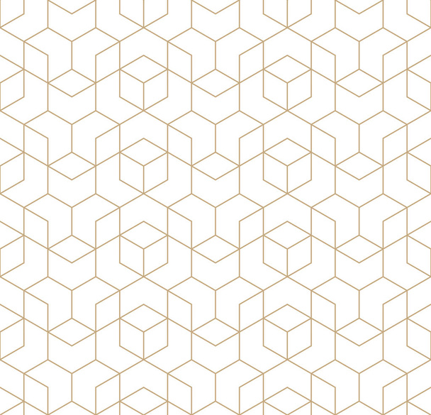 motif de cubes vectoriels de grille de ligne géométrique sans couture
 - Vecteur, image