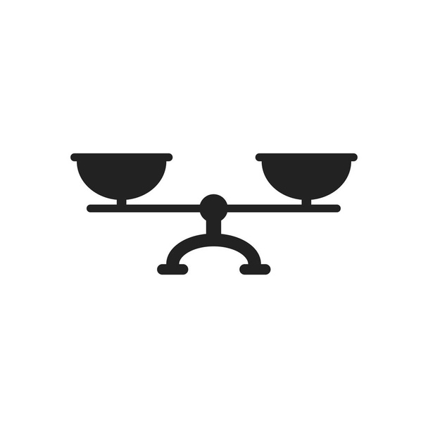 Scale weigher vector icon. Weigher, balance sign illustration. - Vector, Image