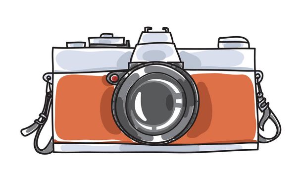 classique vintage caméra dessin à la main illustration vectorielle d'art
 - Vecteur, image