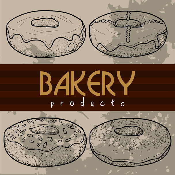 Set of donuts - Vector, Image