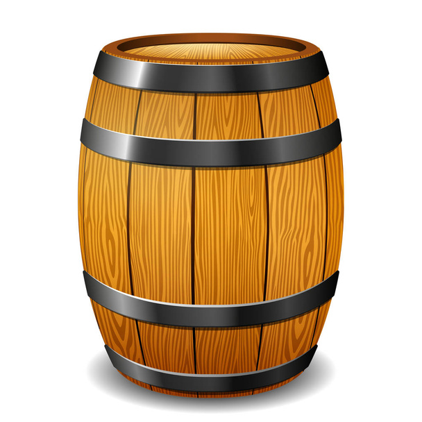 barrel on white background - Vector, afbeelding