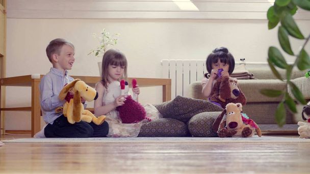 A group of children playing stuffed toys - Photo, Image