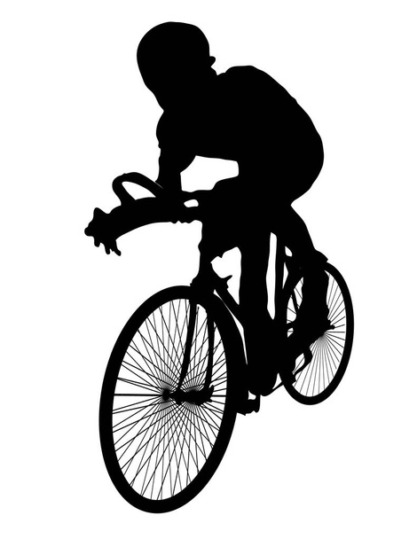 силуэты велосипедистов
 - Фото, изображение