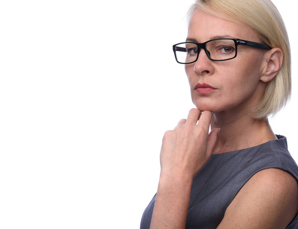 business woman with glasses - 写真・画像
