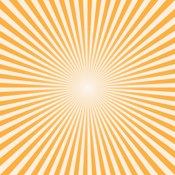Vector background sun rays with white and orange color - Vector, Image