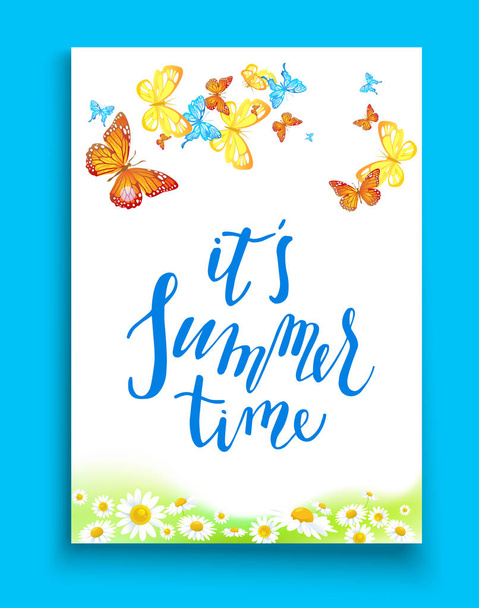 Summer template design banner - Vector, imagen