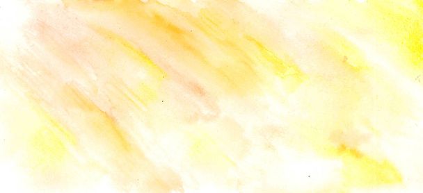 Abstract watercolor hand painted yellow and white background, - Foto, Imagem