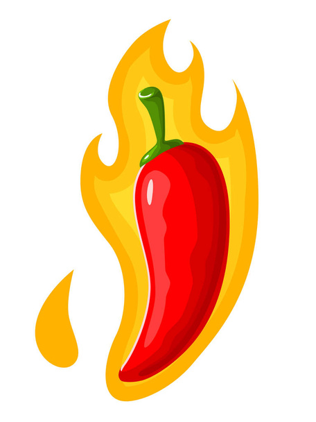 papryka chili na ogień - Wektor, obraz