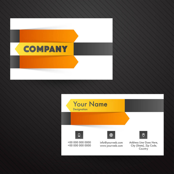 Professional Business Card, Visiting Card or Name Card. - Вектор, зображення