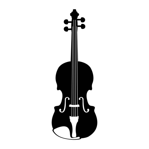 Isolated violin silhouette - Vetor, Imagem