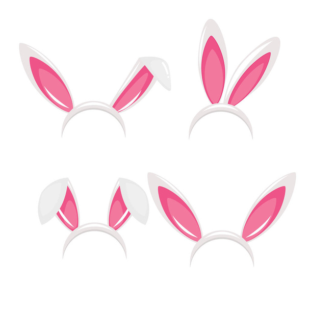 Easter bunny ears mask vector illustration - Вектор, зображення
