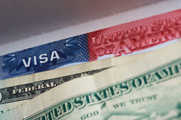 Американская виза в паспорт
 - Фото, изображение