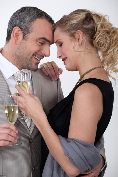 Couple drinking champagne - Zdjęcie, obraz