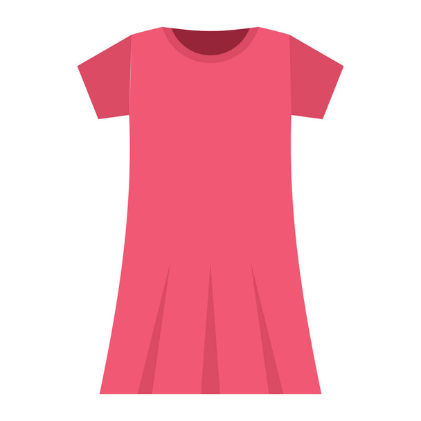 Pink dress fashion clothes for modern woman - Διάνυσμα, εικόνα