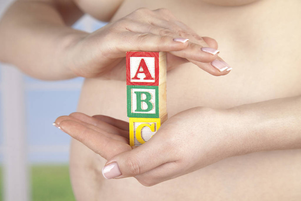 Jouets, ventre de femme enceinte
 - Photo, image