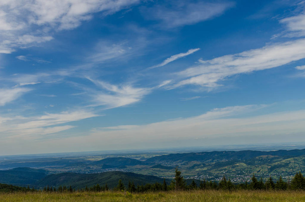 Carpathian mountains landscape view in Yaremche - Photo, Image