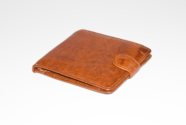 Бумажник из кожи, коричневый
 - Фото, изображение