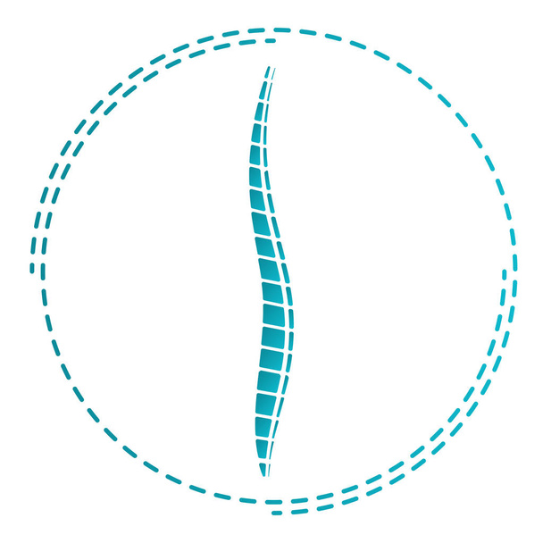 Logo des Orthopäden. Symbol der orthopädischen Medizin. Ikonenrücken - Vektor, Bild
