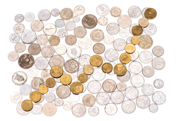 geregeld verschillende munten - Foto, afbeelding