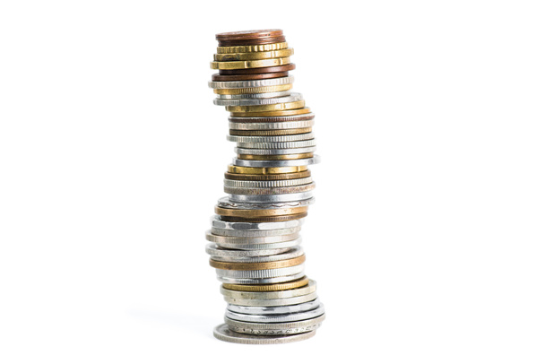 stack of various coins - Foto, afbeelding