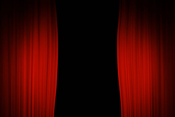  Red stage curtain background - Photo, Image