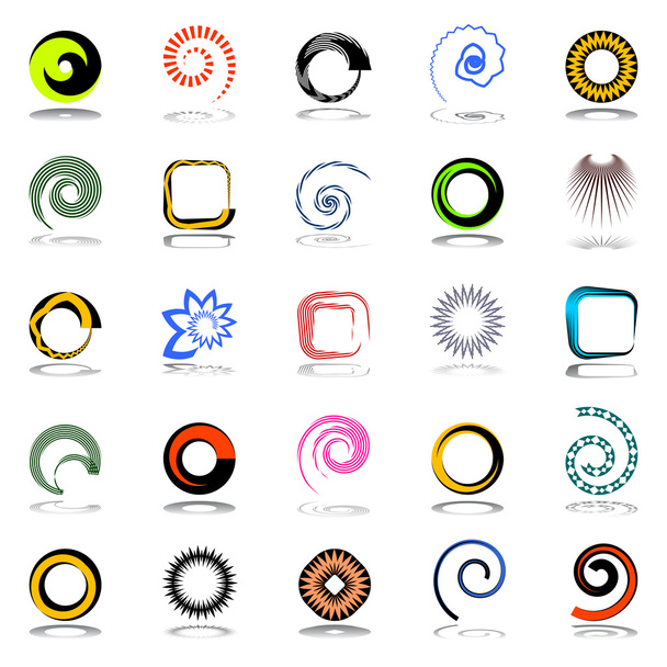 Design elements set. Abstract icons. - Vector, Image