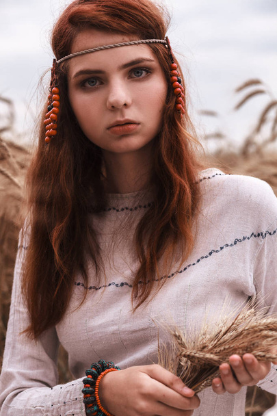  beautiful young girl with a slavic appearance - Фото, изображение