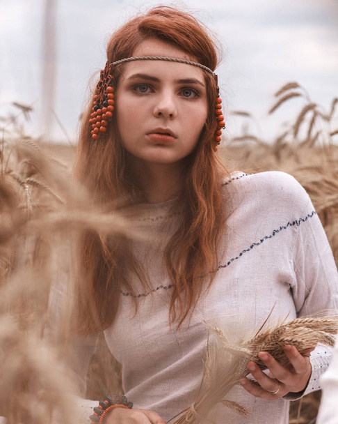  beautiful young girl with a slavic appearance - Фото, изображение